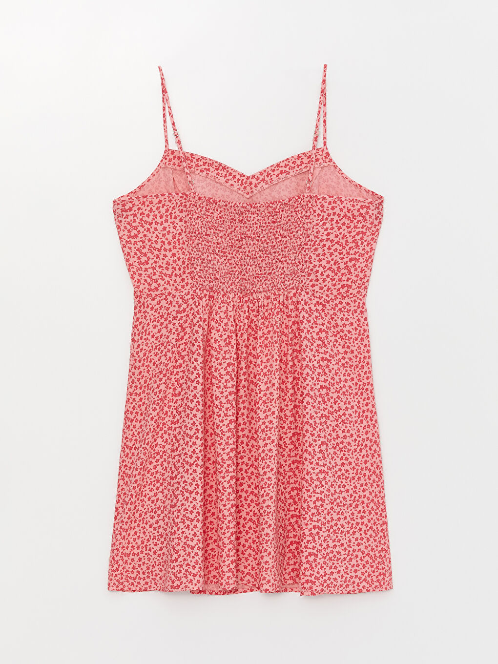 فستان للسيدات بِحَمّالات بنقشة مُزهر وياقة على شكل قلب-6