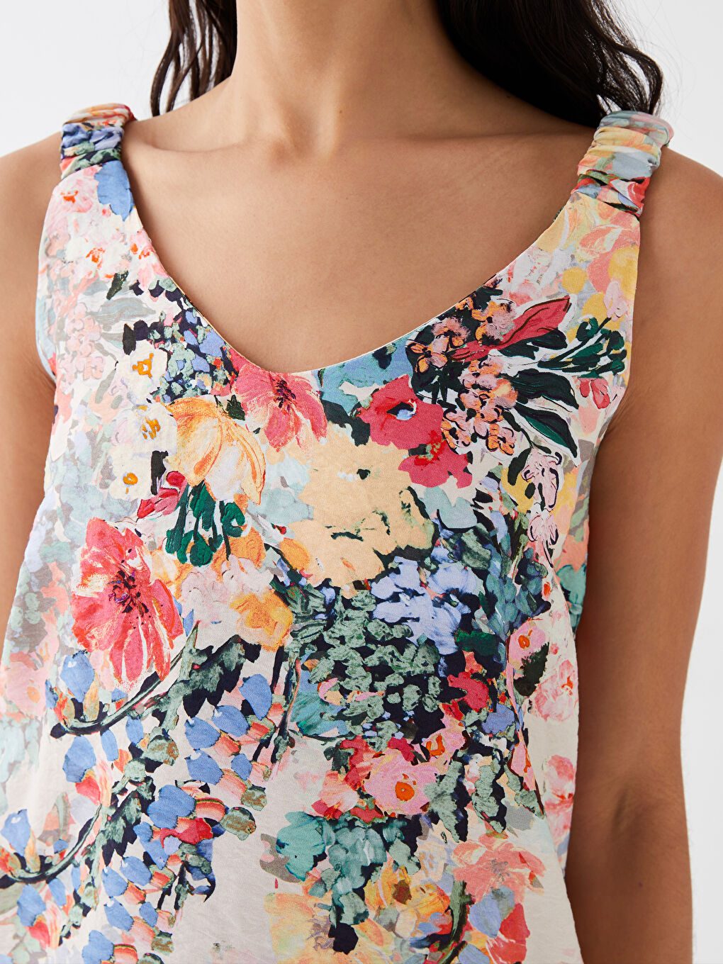 V Neck Floral Print Women's Camisole-3