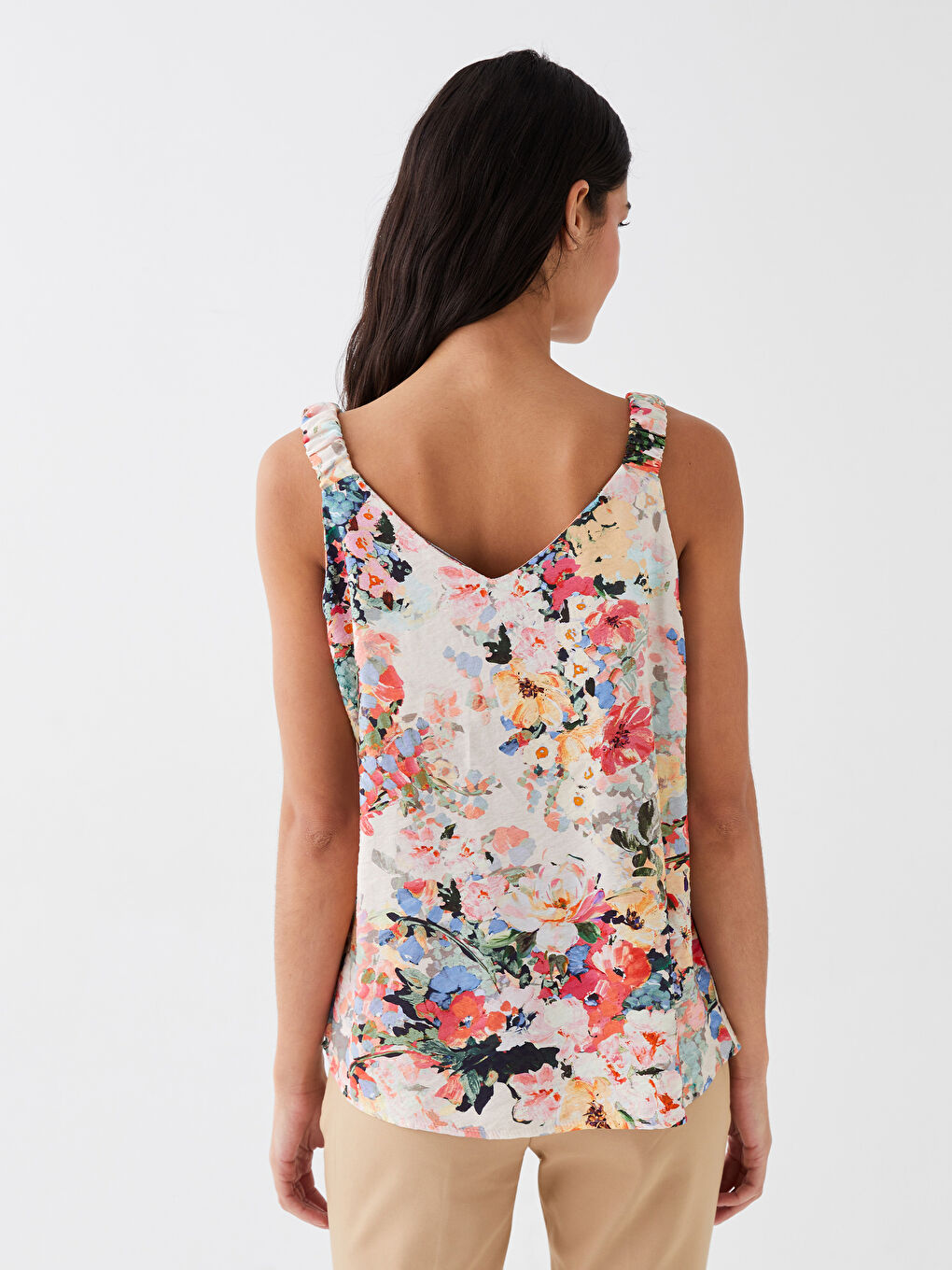 V Neck Floral Print Women's Camisole-4