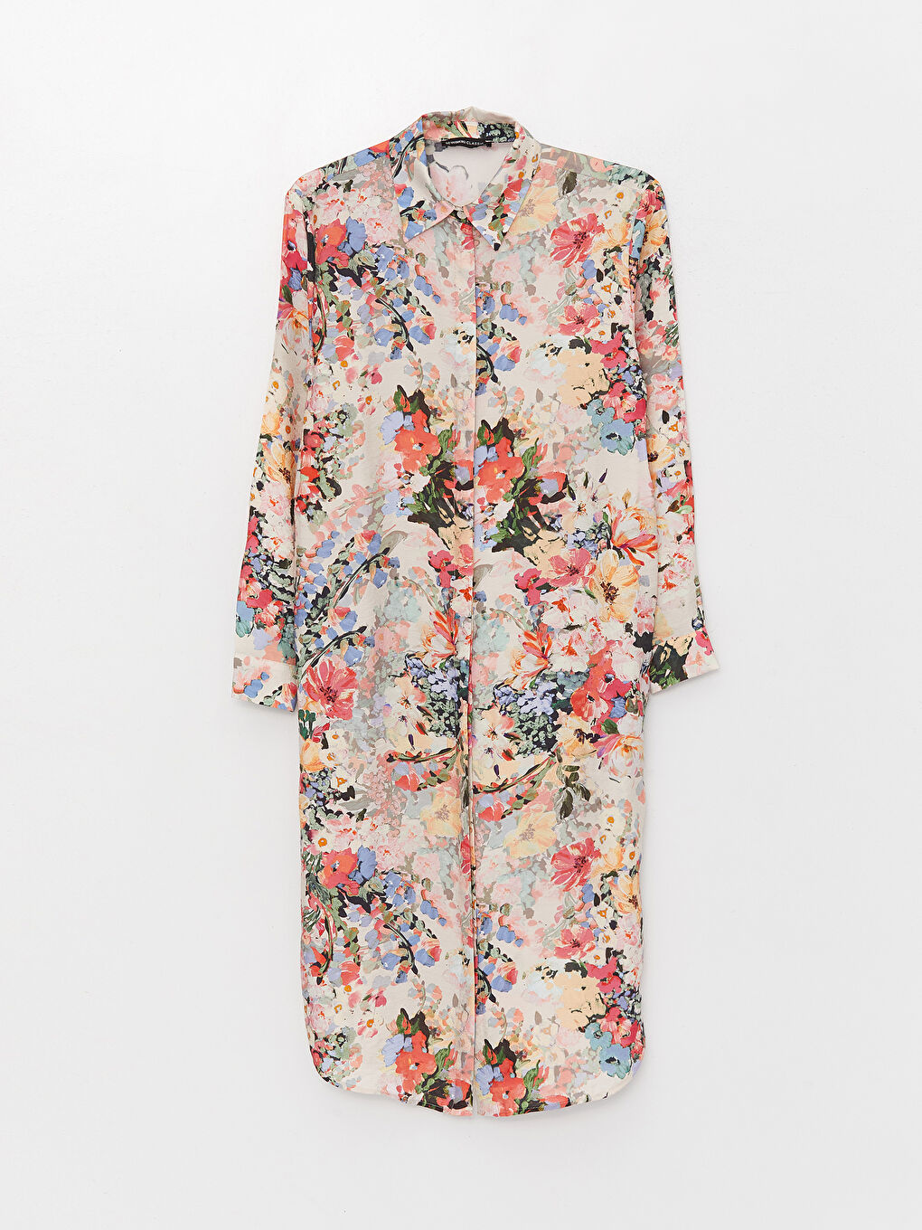 قميص تونيك كم طويل مُزهر للسيدات-5