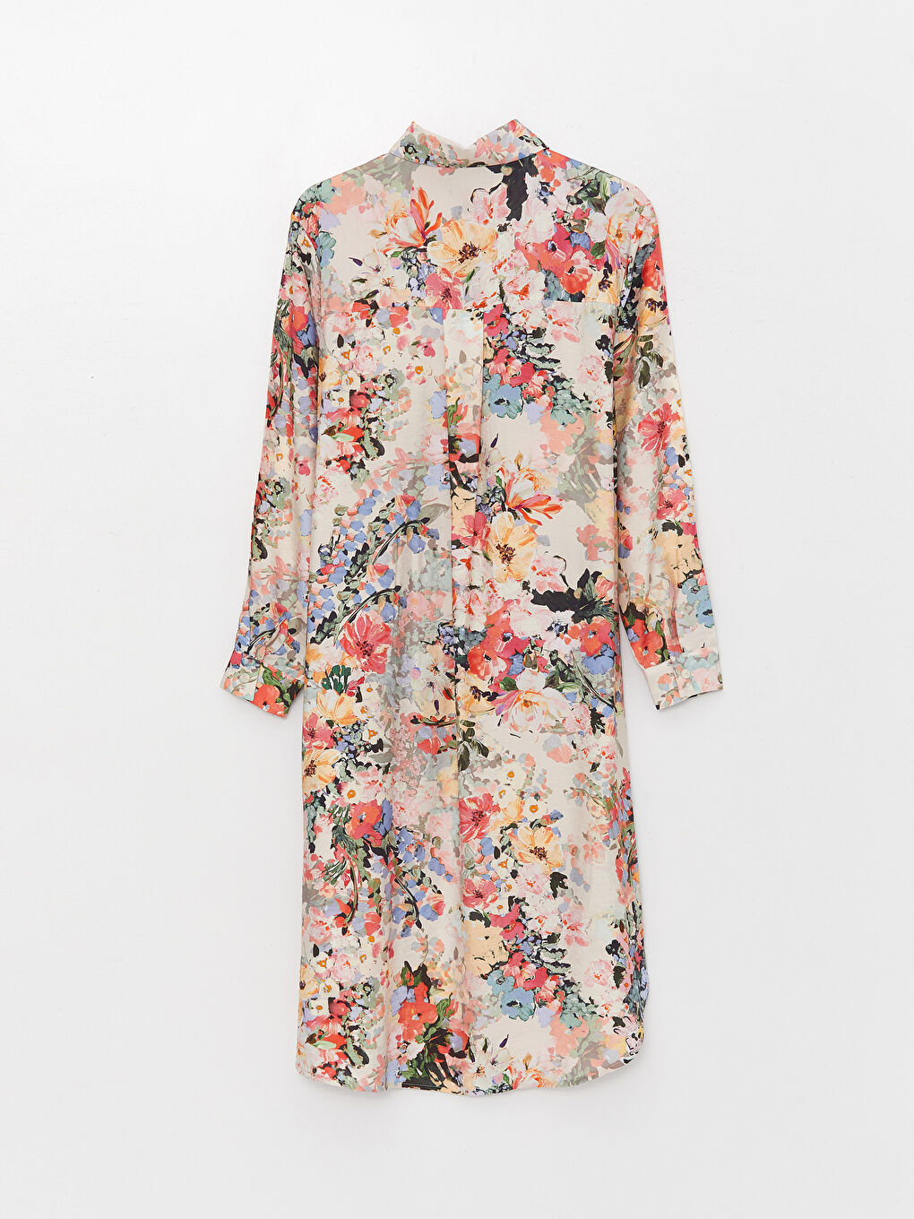 قميص تونيك كم طويل مُزهر للسيدات-6