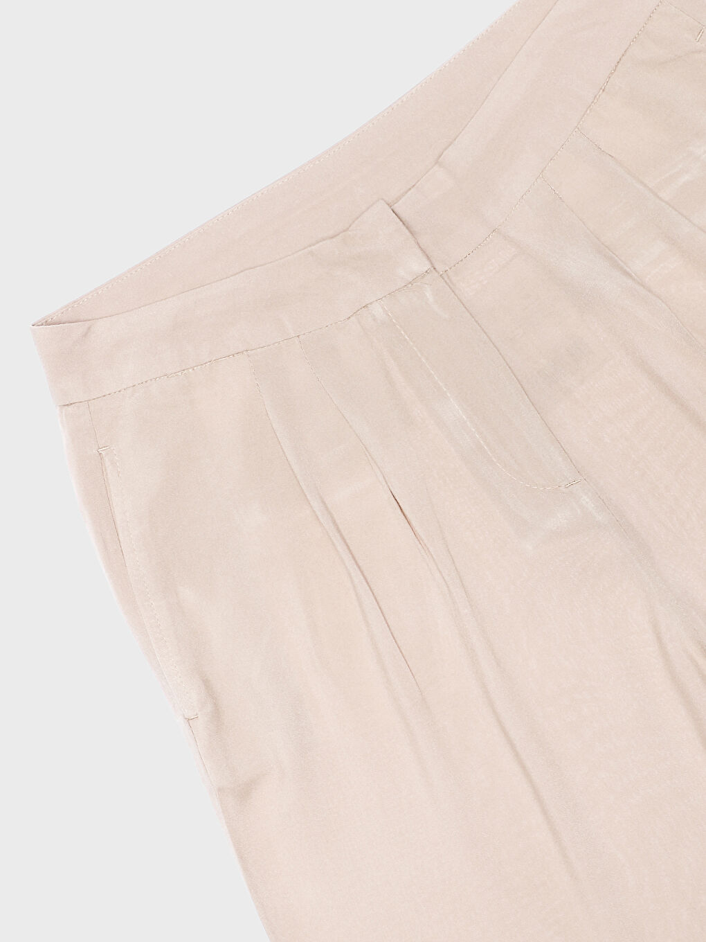 Wide Fit Pocket Detailed Palazzo Women's Trousers-2