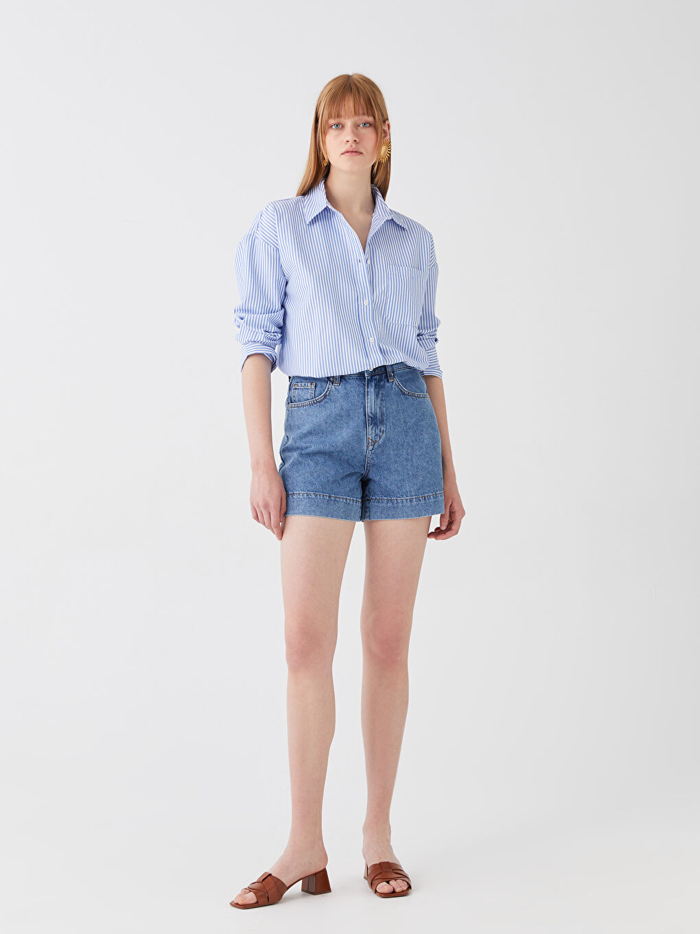 Standard Fit Women's Jean Shorts -S3HI02Z8-507