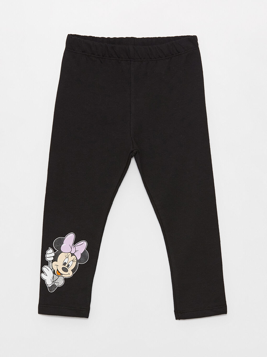 طقم سويت شيرت وبنطلون بناتي رضع ميني ماوس بأكمام قصيرة ورقبة دائرية مطبوع - قطعتين-2