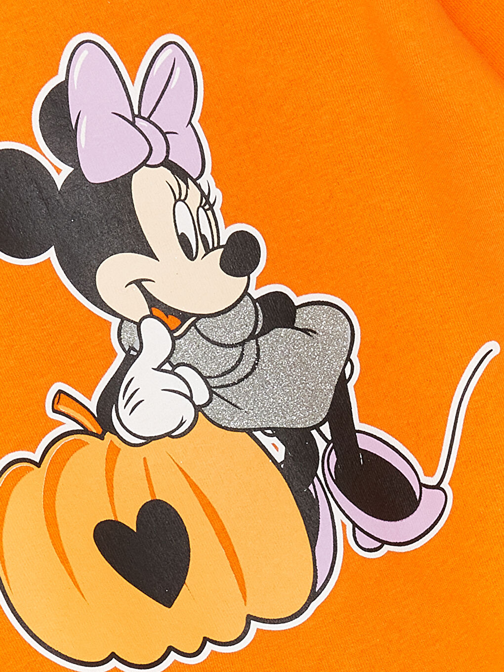 طقم سويت شيرت وبنطلون بناتي رضع ميني ماوس بأكمام قصيرة ورقبة دائرية مطبوع - قطعتين-4