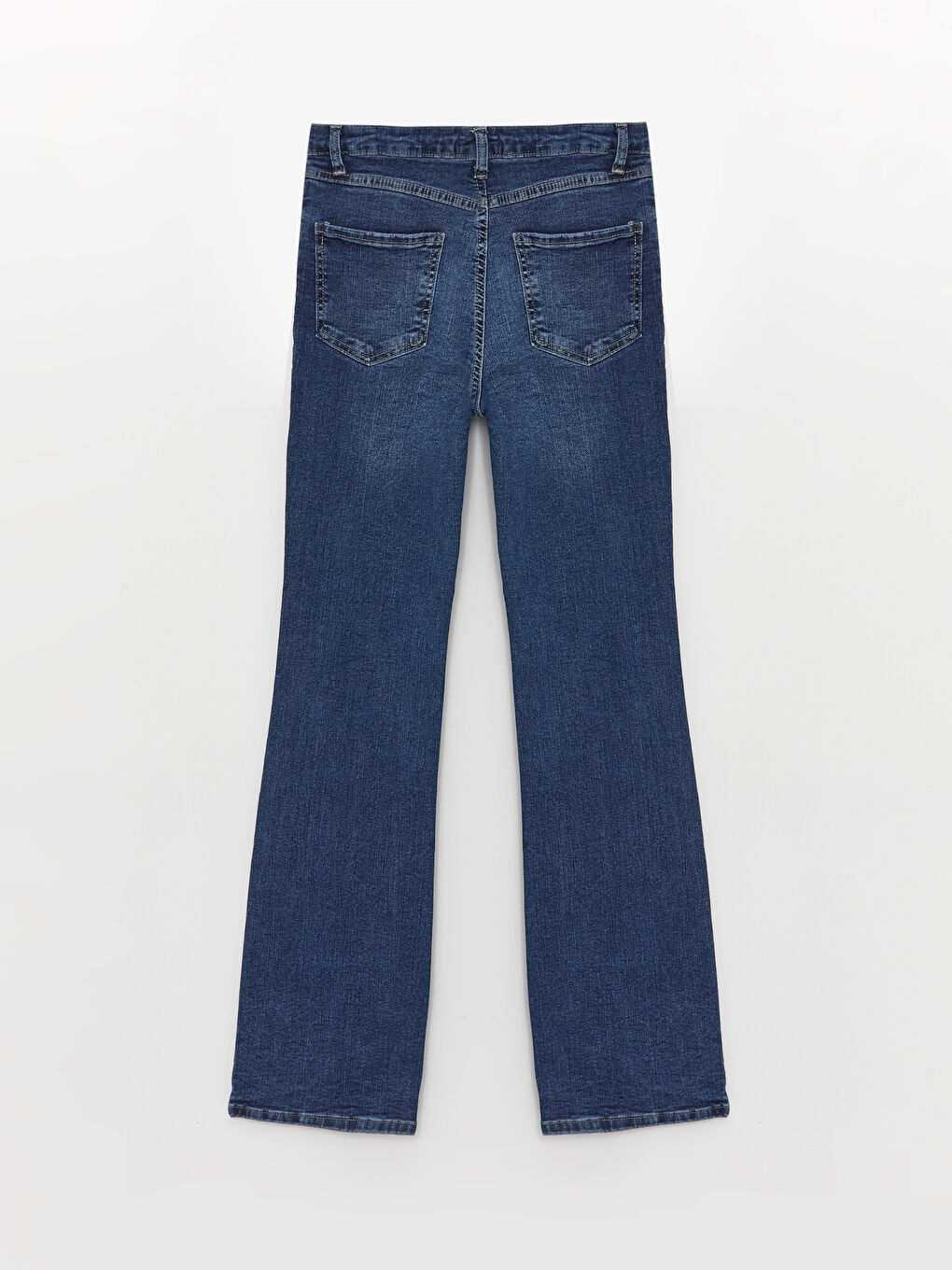 LCW Jeans Orta İndigo Rodeo Yüksek Bel Mars Flare Kadın Jean Pantolon - 6