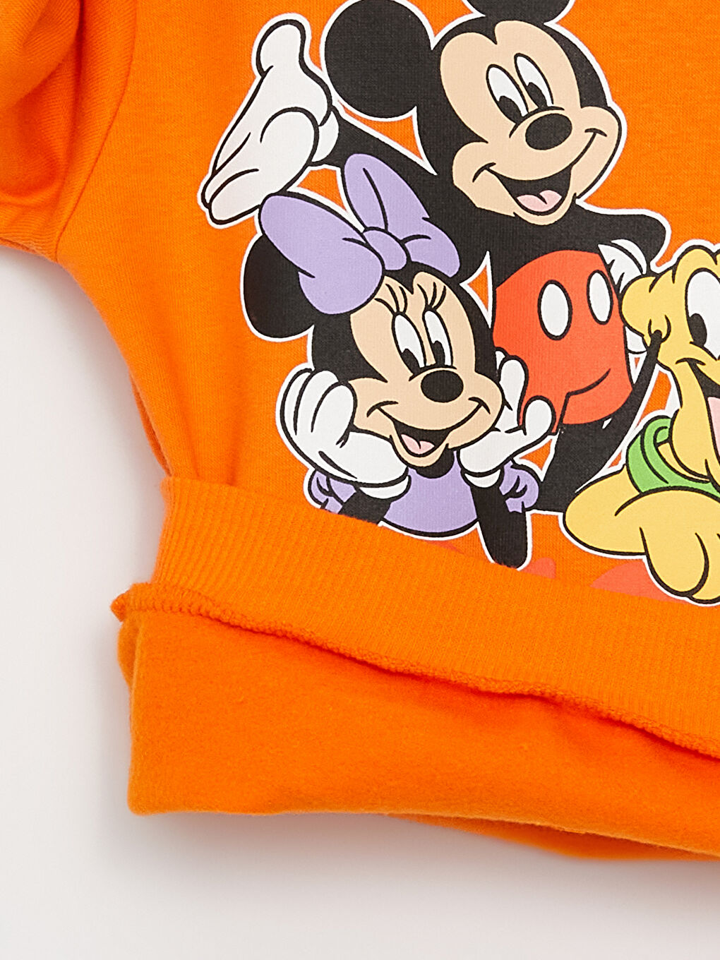Crew Neck Long Sleeve Minnie Mouse Printed Baby Girls' Sweatshirt-1