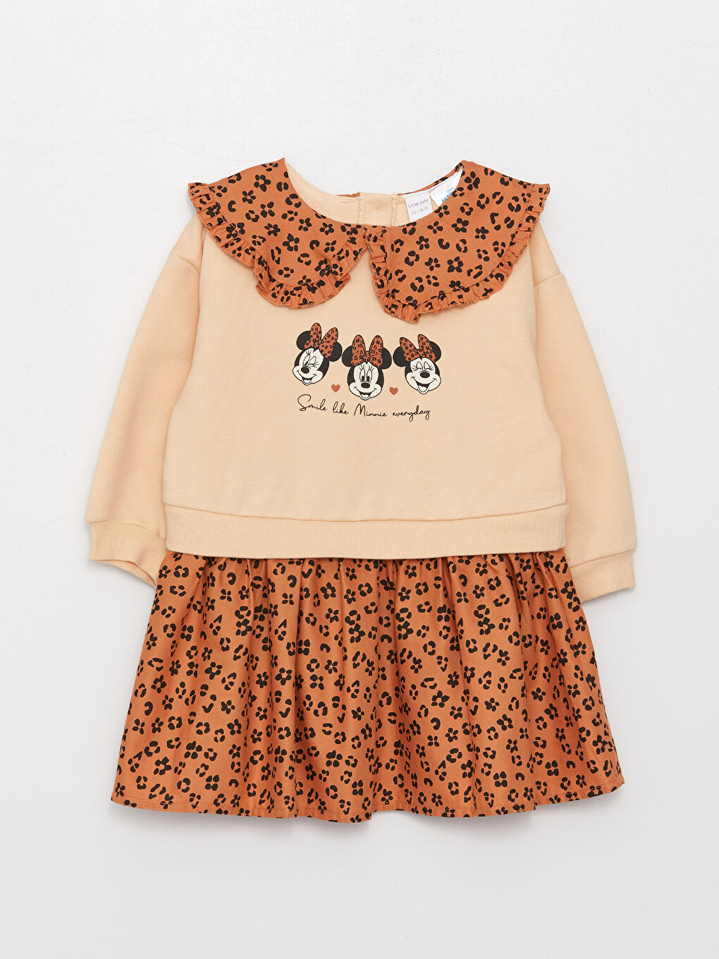 فستان بنت بيبي ياقة بيبي مطبوع ميني ماوس