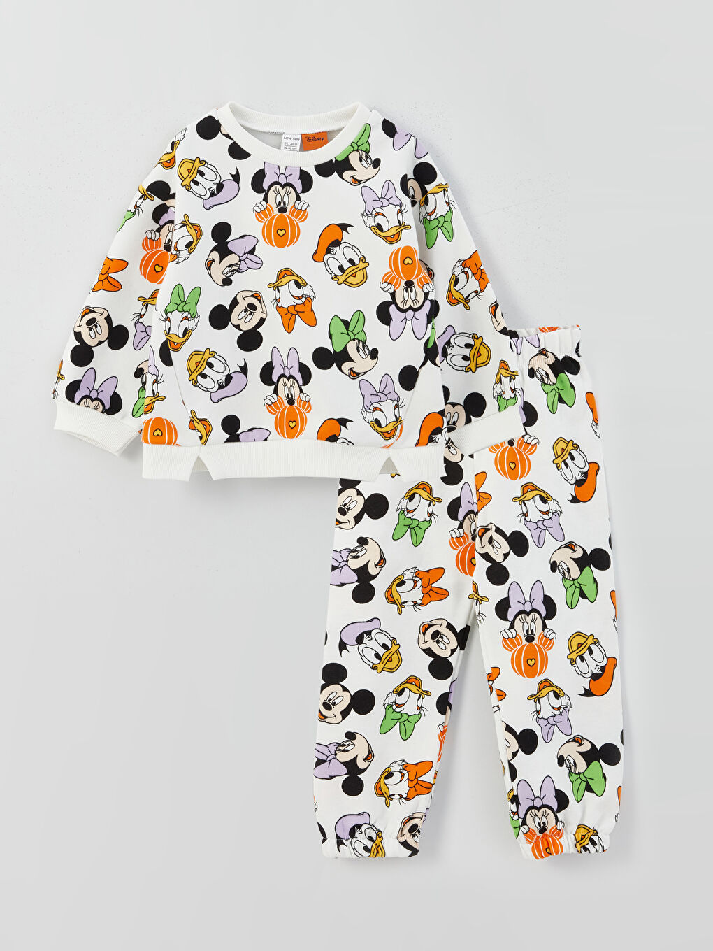 Crew Neck Minnie Mouse Printed Baby Girl Sweatshirt and Tracksuit Bottom, 2-pack -S3HI73Z1-LRA