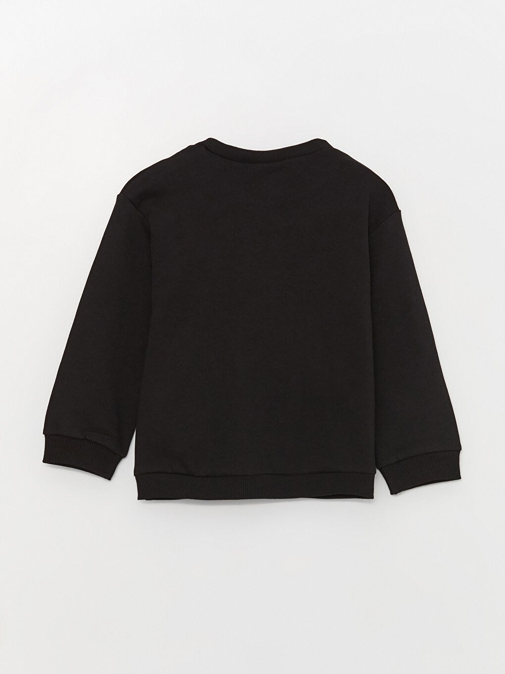 Siyah Bisiklet Yaka Uzun Kollu Baskılı Kız Bebek Sweatshirt ve Eşofman Alt 2'li Takım-3