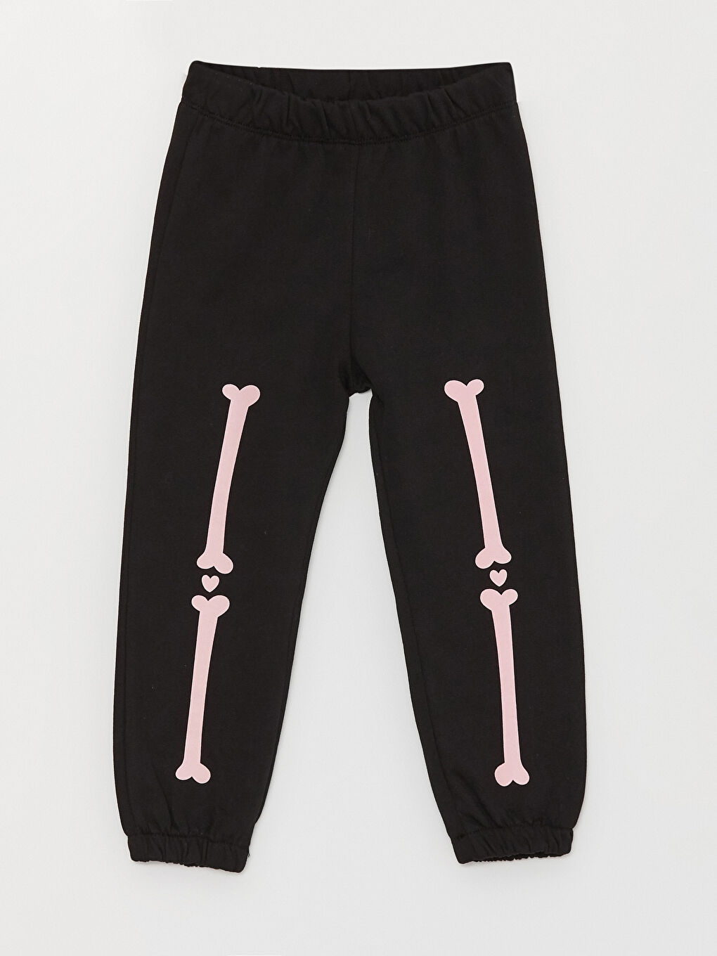 Siyah Bisiklet Yaka Uzun Kollu Baskılı Kız Bebek Sweatshirt ve Eşofman Alt 2'li Takım-4