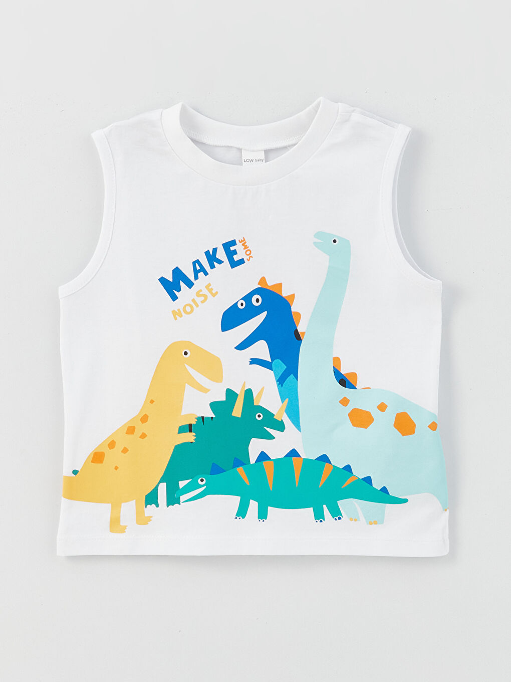 طقم رياضي و شورت بحر مطبوع للأولاد الصغار بياقة دائرية - قطعتين-1