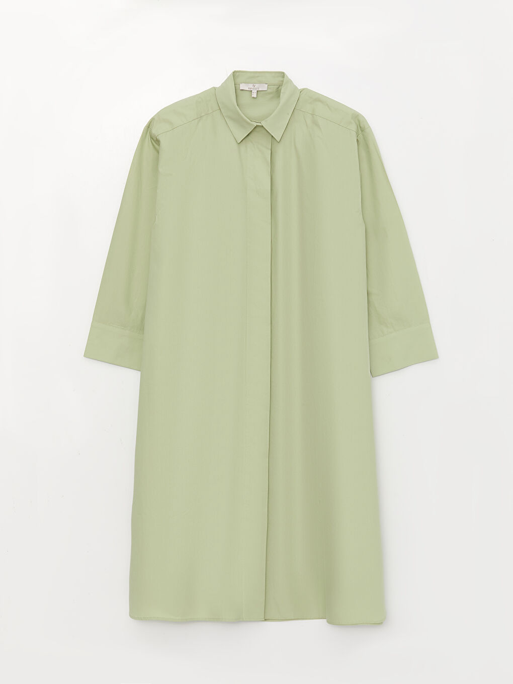 Shirt Neck Regular Long Sleeve Poplin Women's Dress-6