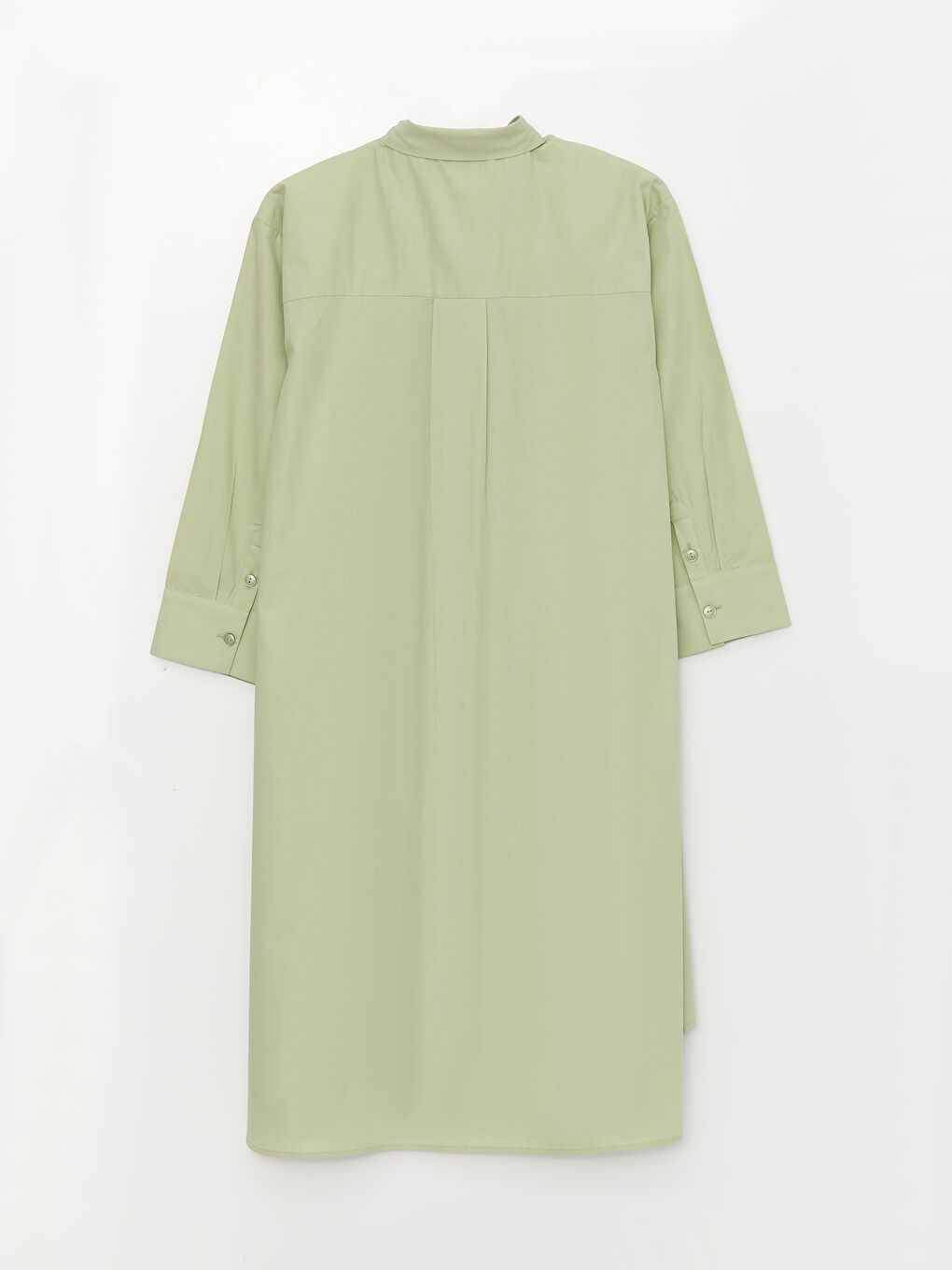 Shirt Neck Regular Long Sleeve Poplin Women's Dress-7
