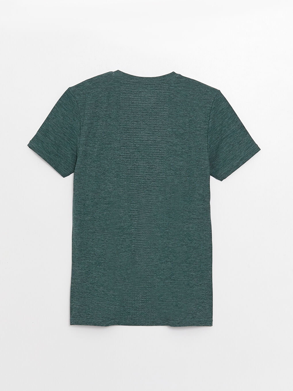 Yeşil Bisiklet Yaka Kısa Kollu Erkek Spor Tişört-6