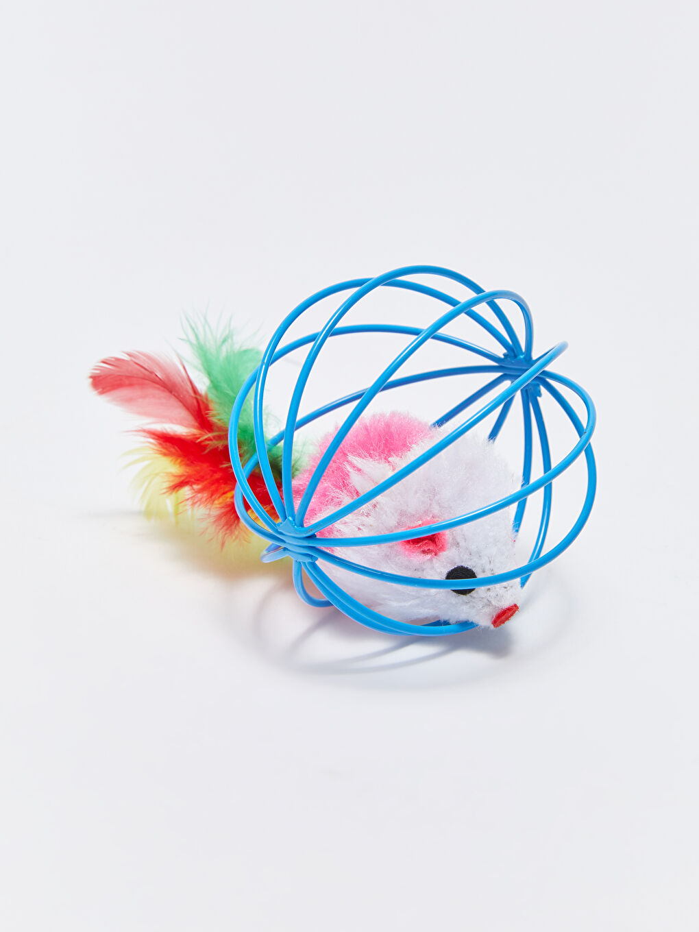 Wire Cage Cat Toy with Mouse -S3HJ25Z8-QBC