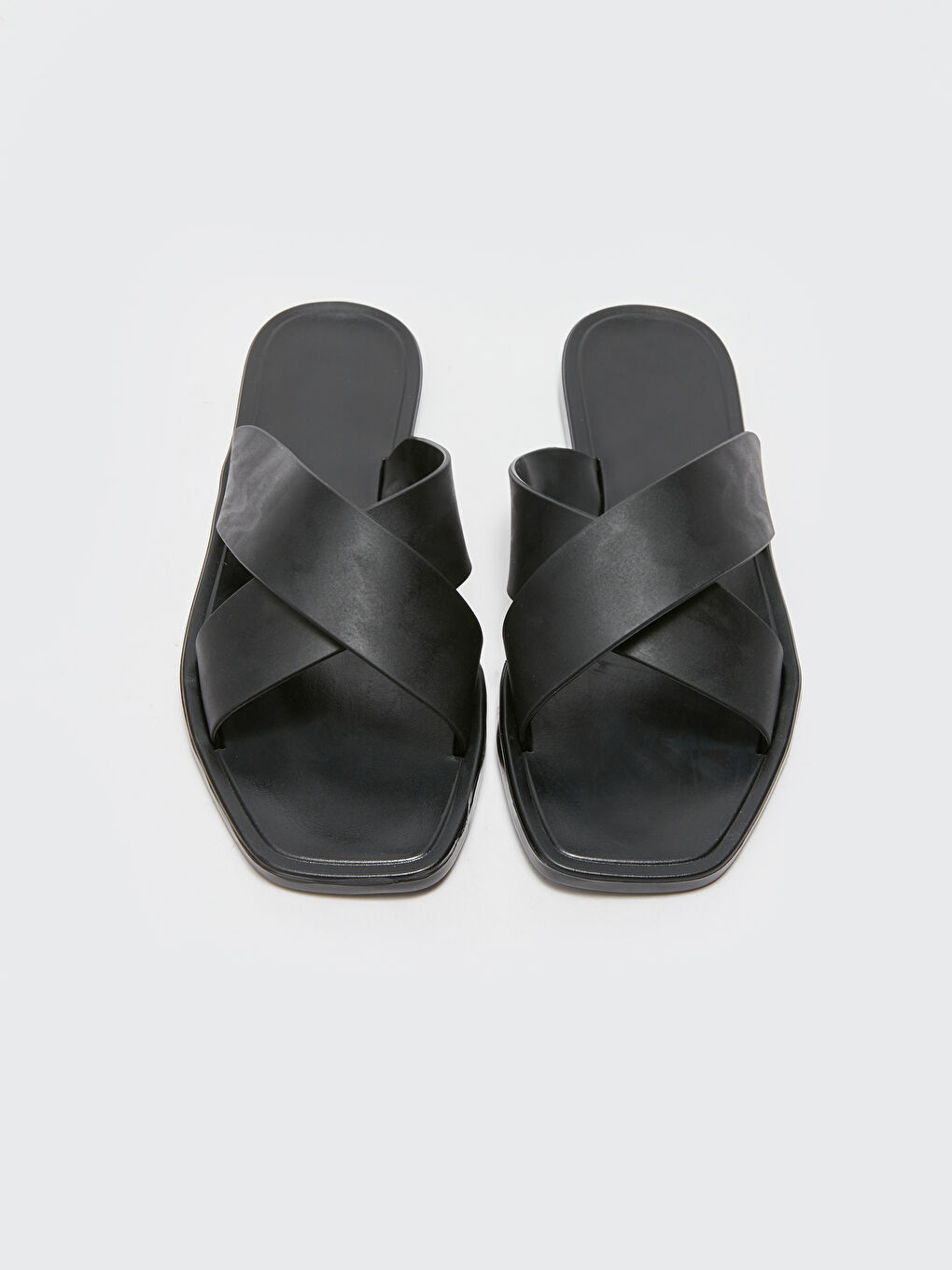 Siyah Çapraz Bantlı Kadın Terlik-2