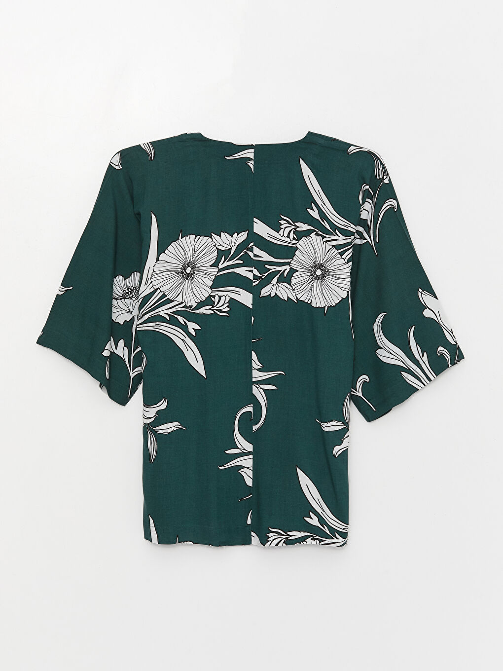 Shawl Collar Patterned Oversize Women's Kimono-6