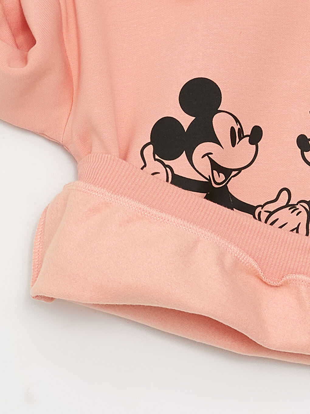 Бебе жағалы ұзын жеңді минни маус принтті қыз балаға арналған свитшот-1
