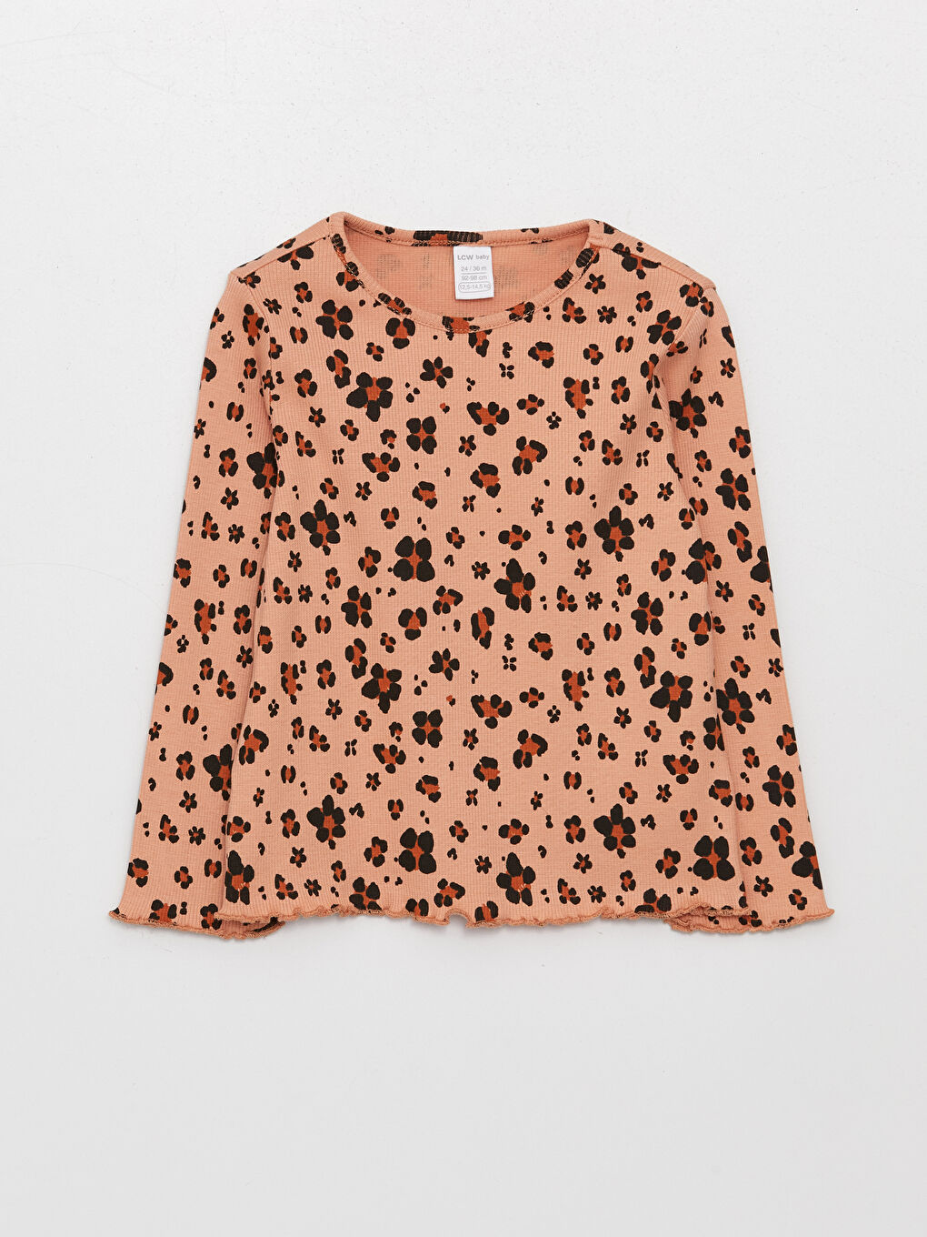 طقم بناتي ٣ قطع بياقة دائرية ومطبوع-1