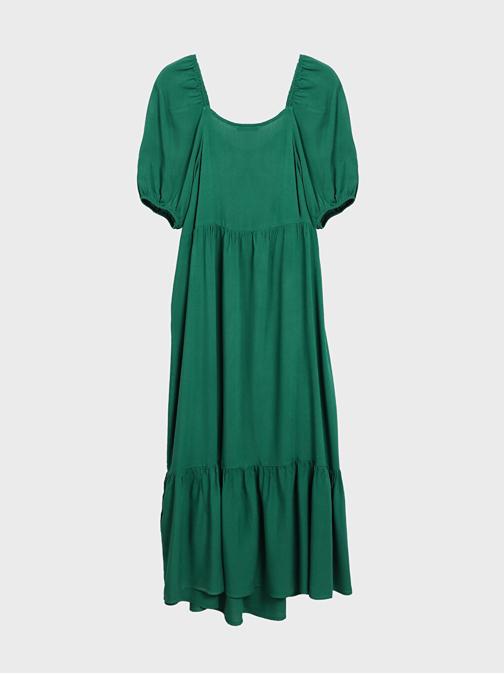 Square Collar Straight Short Sleeve A-Line Women's Dress-1