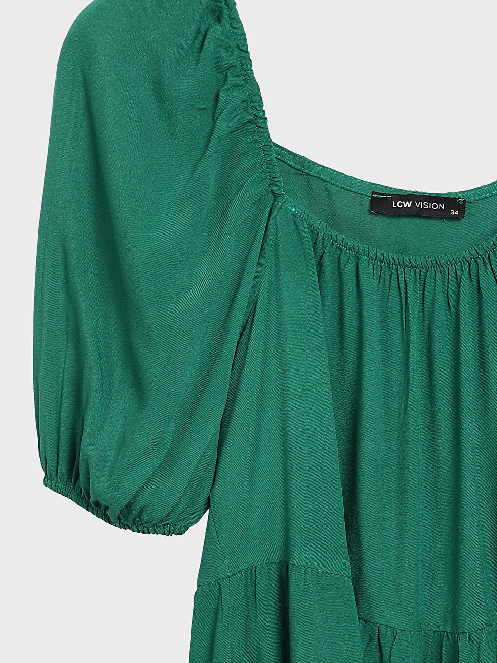 Square Collar Straight Short Sleeve A-Line Women's Dress-2