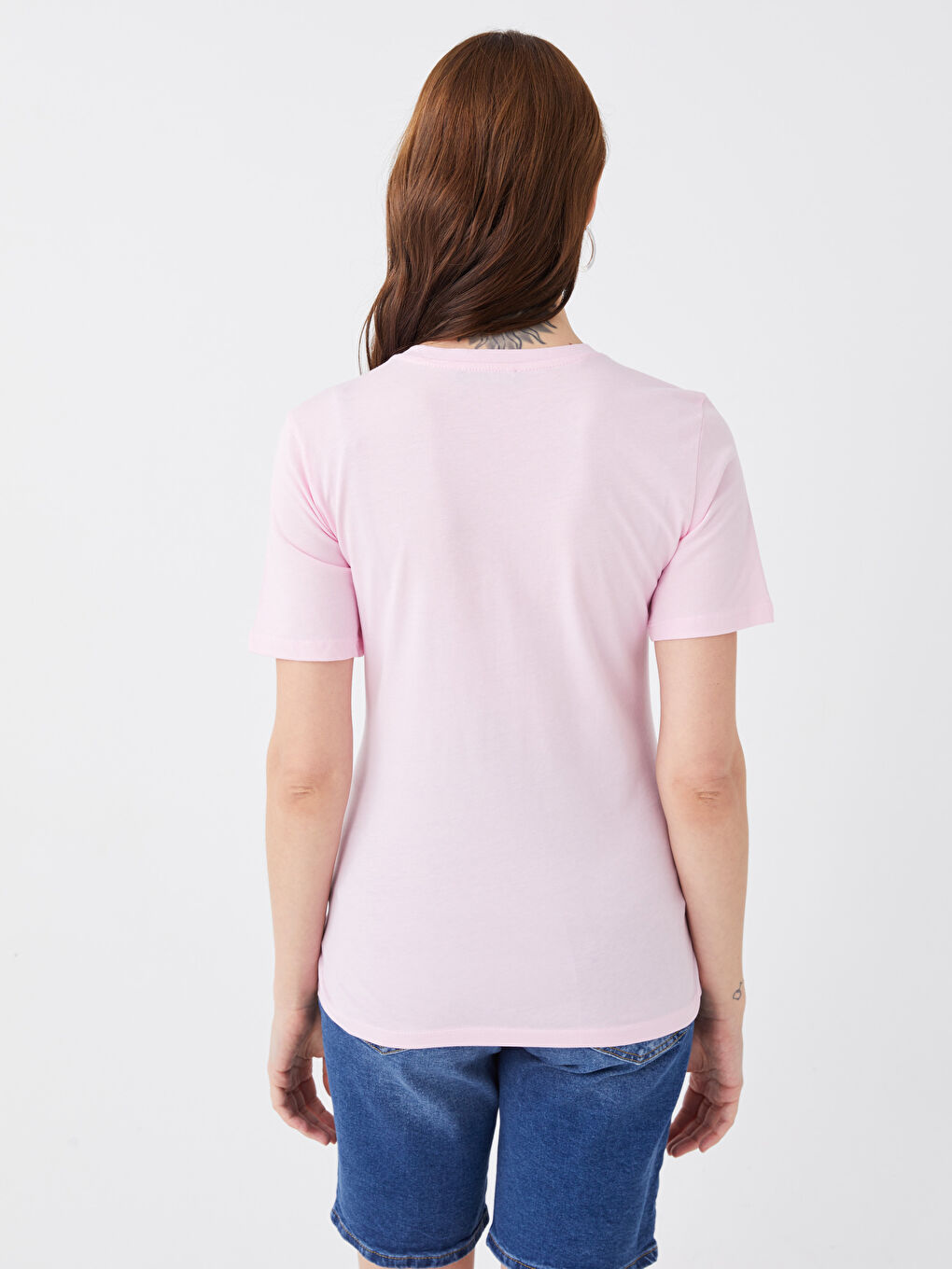 Crew Neck Tom and Jerry Printed Short Sleeve Maternity T-Shirt-3