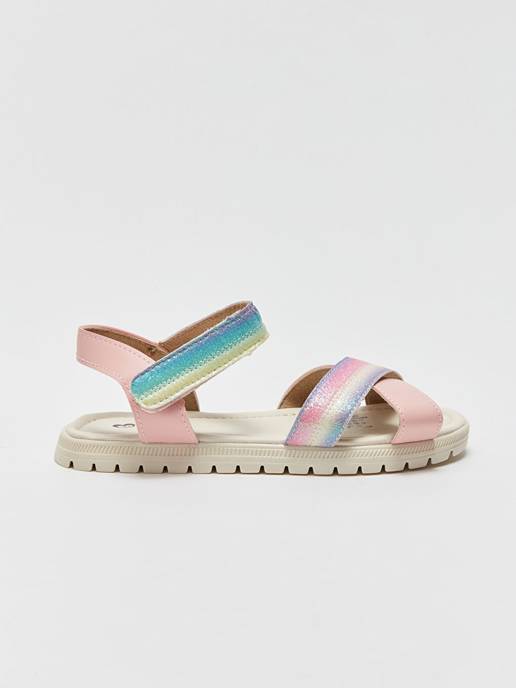 Pembe Cırt Cırtlı Kız Çocuk Sandalet-1