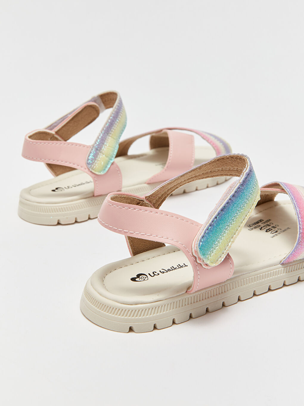 Pembe Cırt Cırtlı Kız Çocuk Sandalet-4