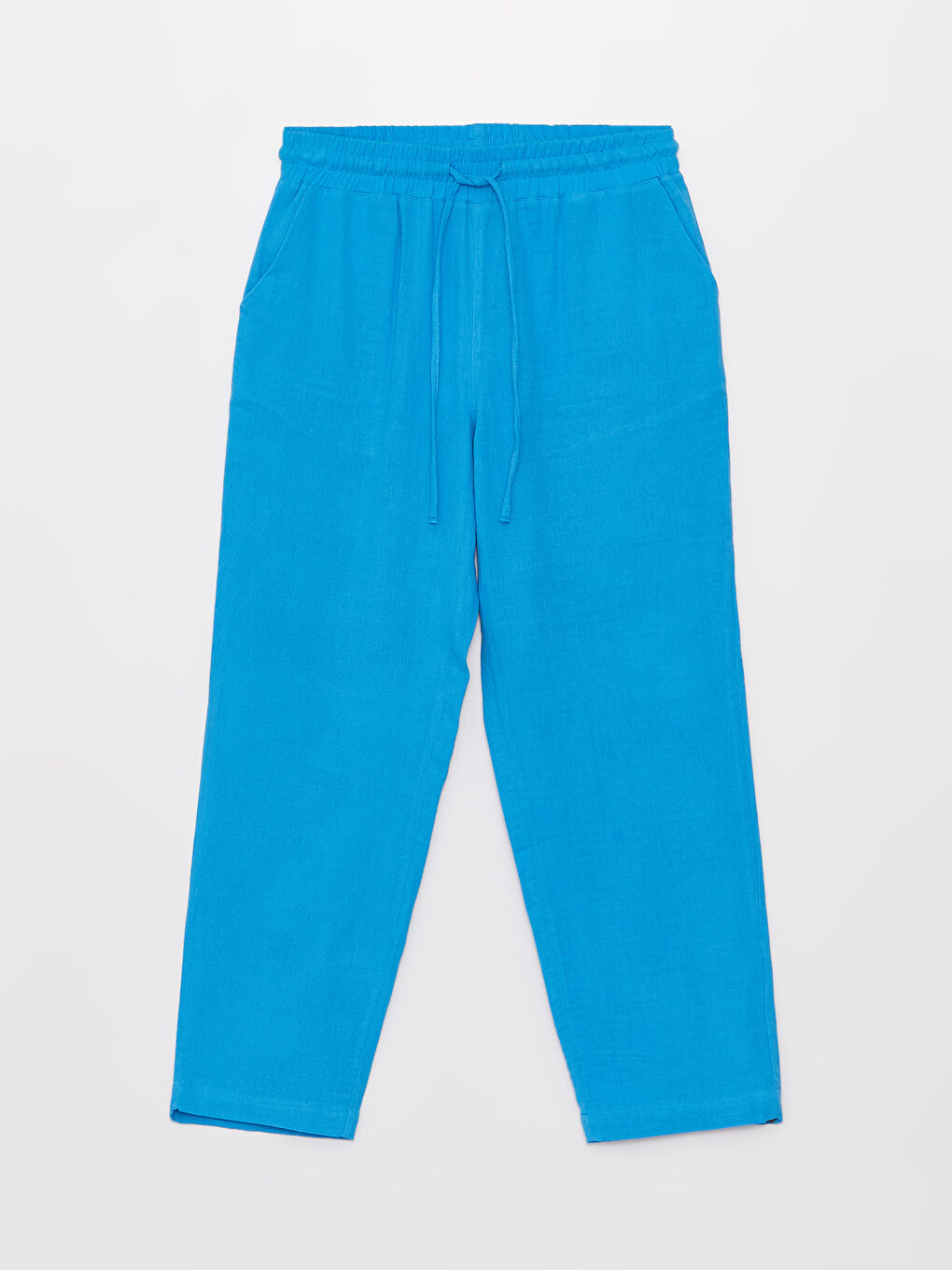Elasticated Waist Loose Fit Muslin Women's Trousers -S3HK12Z8-V2Y