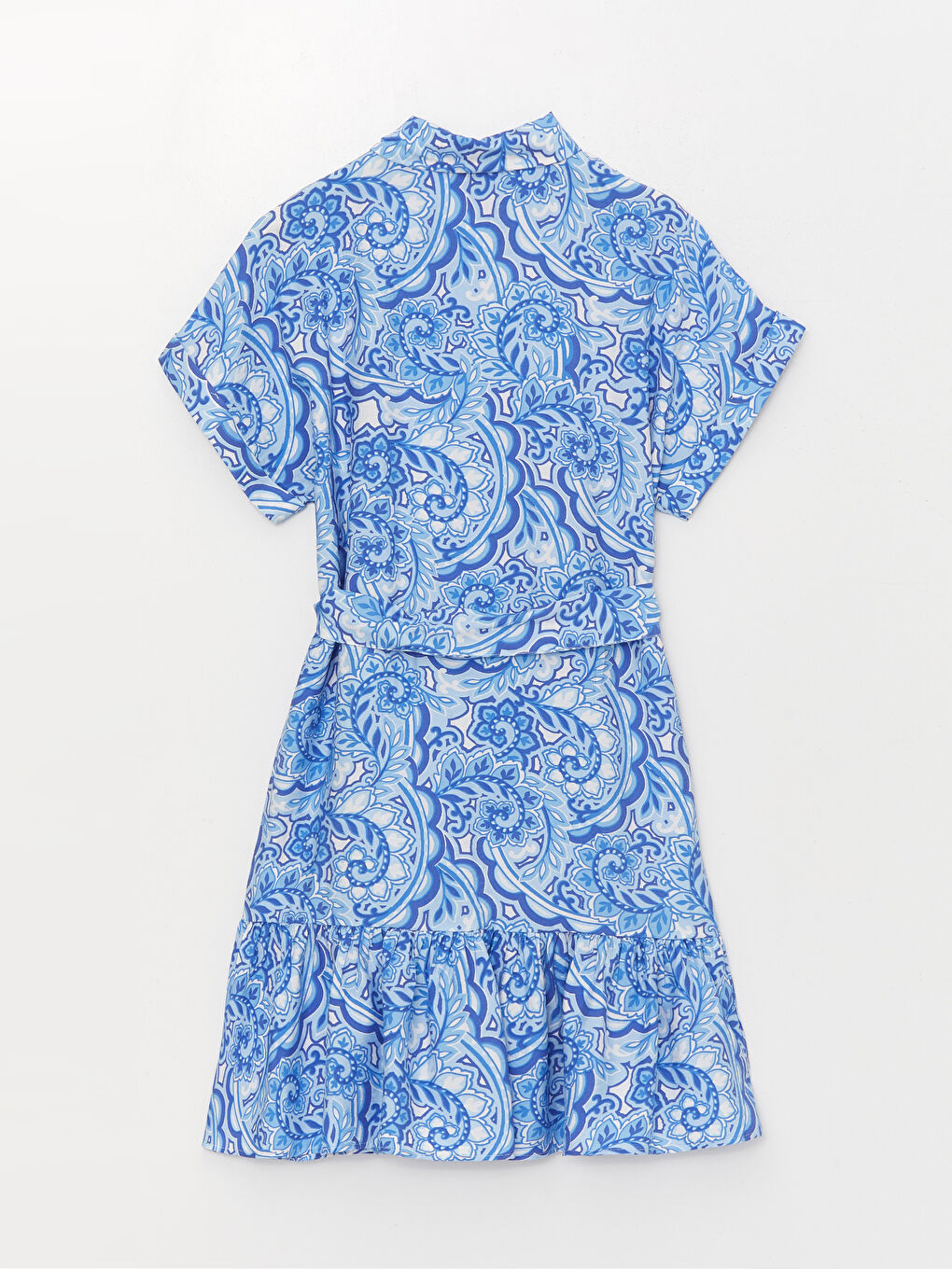 Floral Short Sleeve Women's Shirt Dress -S3HK20Z8-LQQ