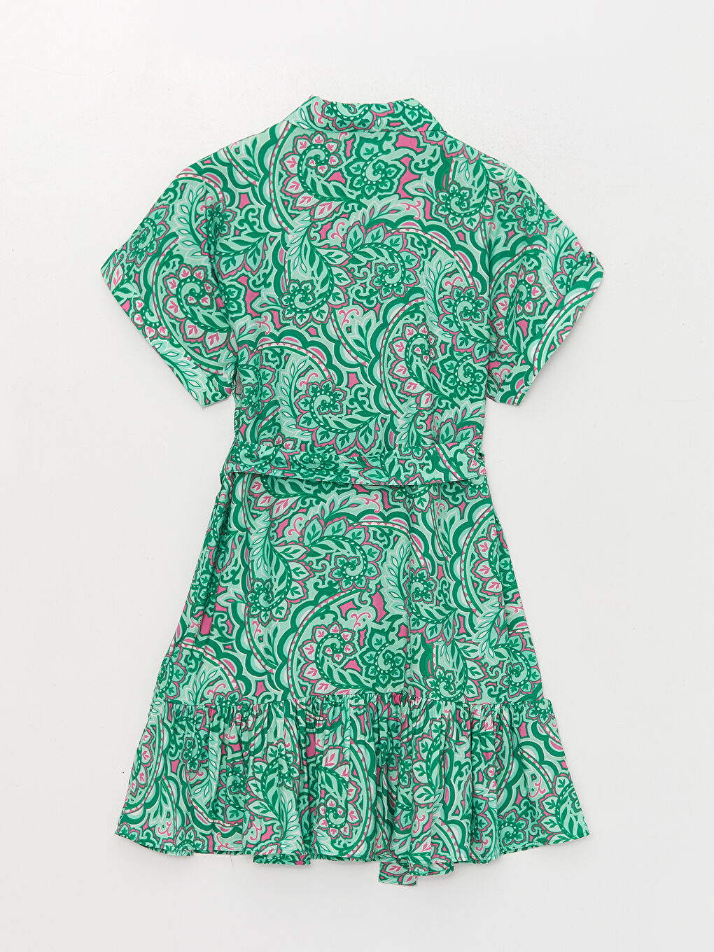Floral Short Sleeve Women's Shirt Dress -S3HK20Z8-LRR