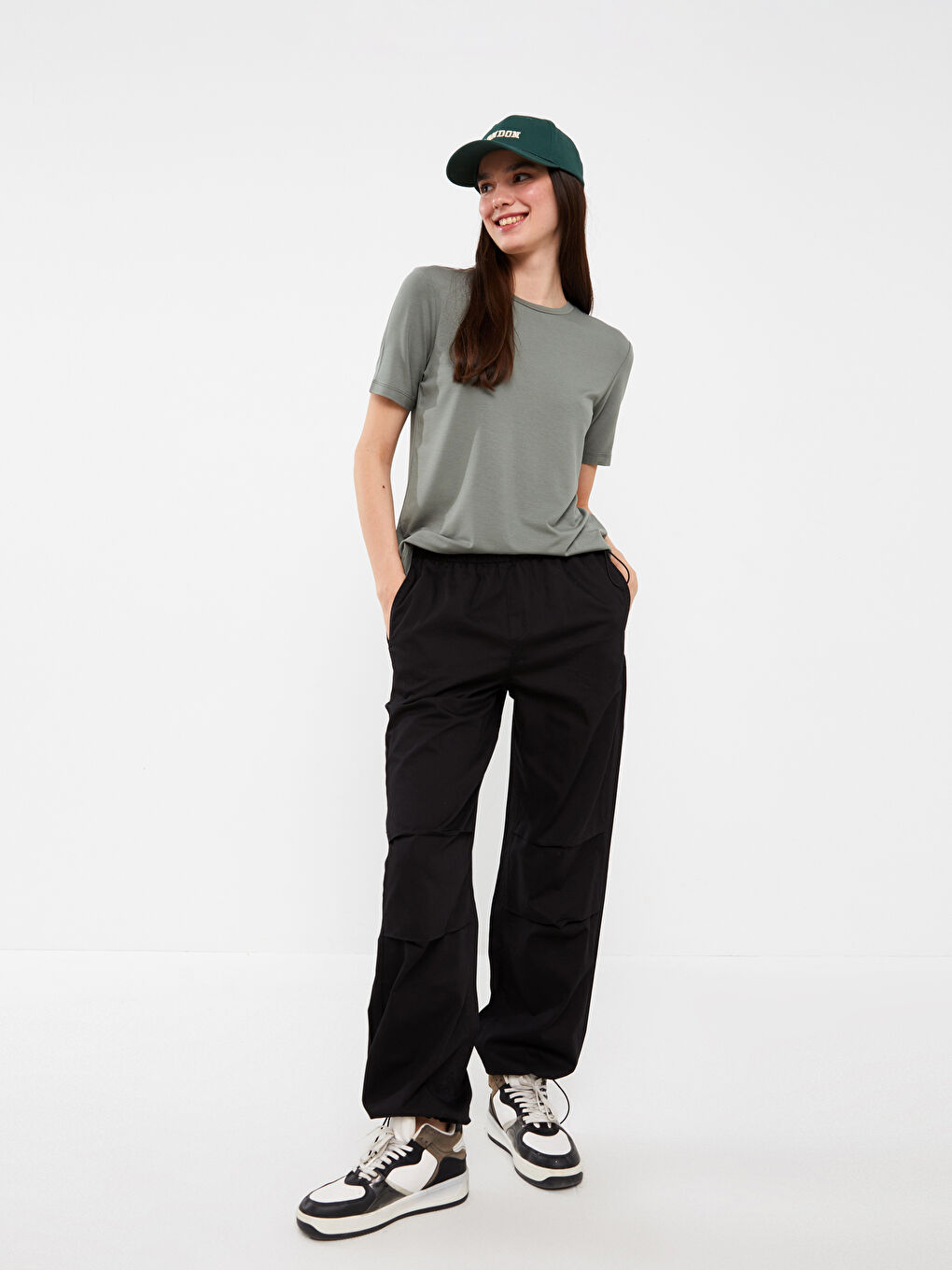 LCW Jeans Normal Waist Jogger Women's Parachute Jeans -S3HK21Z8-327
