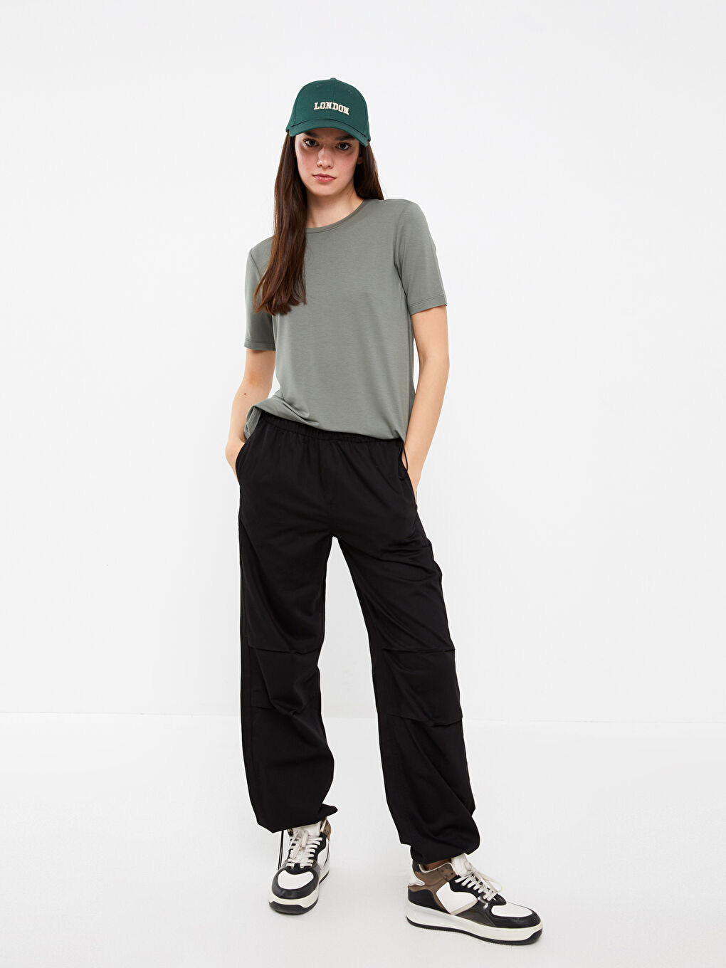 LCW Jeans Normal Waist Jogger Women's Parachute Jeans -S3HK21Z8-327