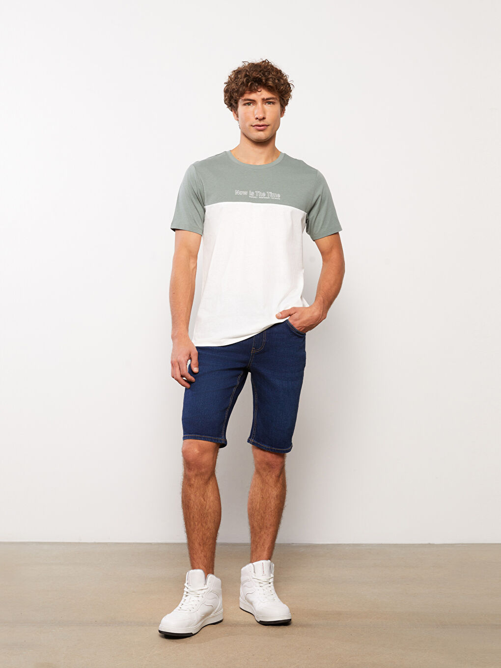 LCW Jeans Екстра Слим Фит Къси Дънкови Панталони за Мъже -S3HK24Z8-309