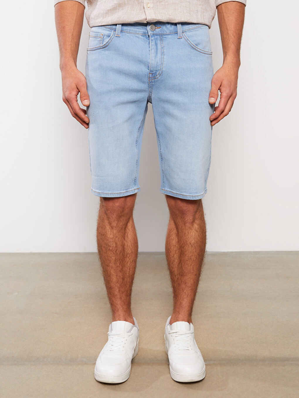 Extra Slim Fit Men's Denim Shorts-1