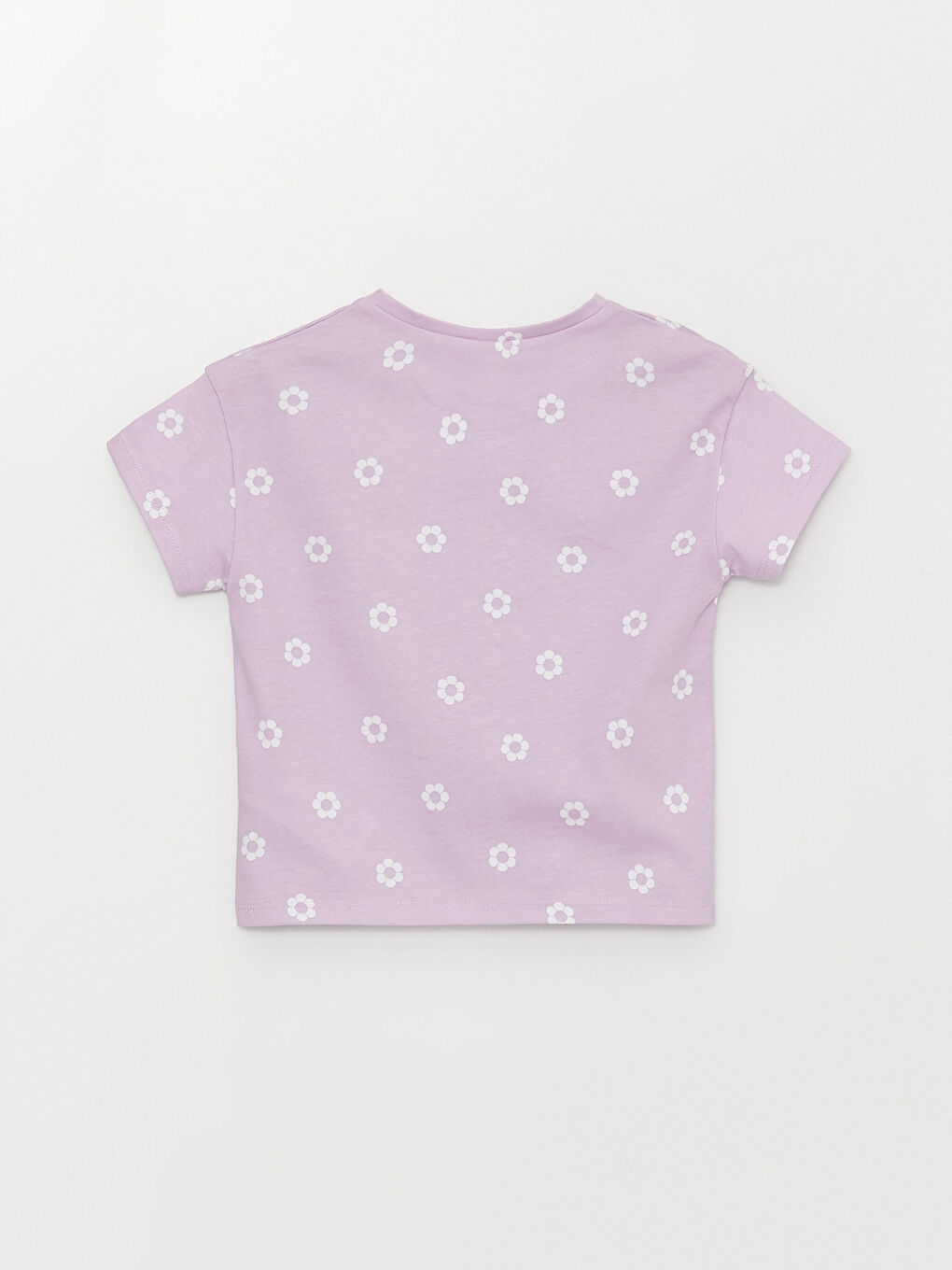Crew Neck Short Sleeve Minnie and Mickey Mouse Printed Baby Girl T-Shirt-1