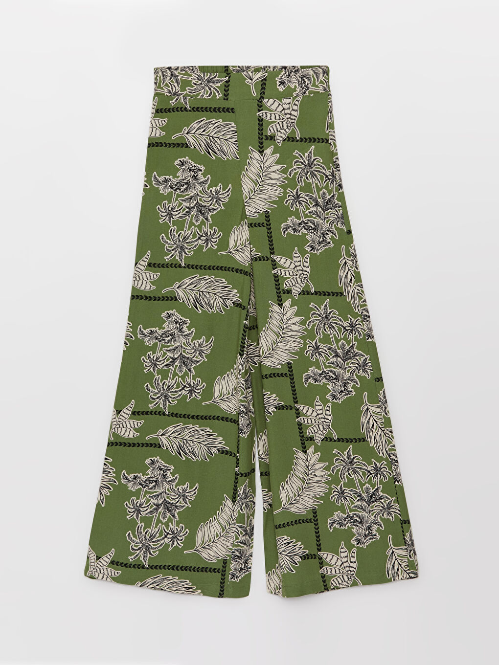 LCW Modest Elasticated Waist Patterned Wide Leg Women's