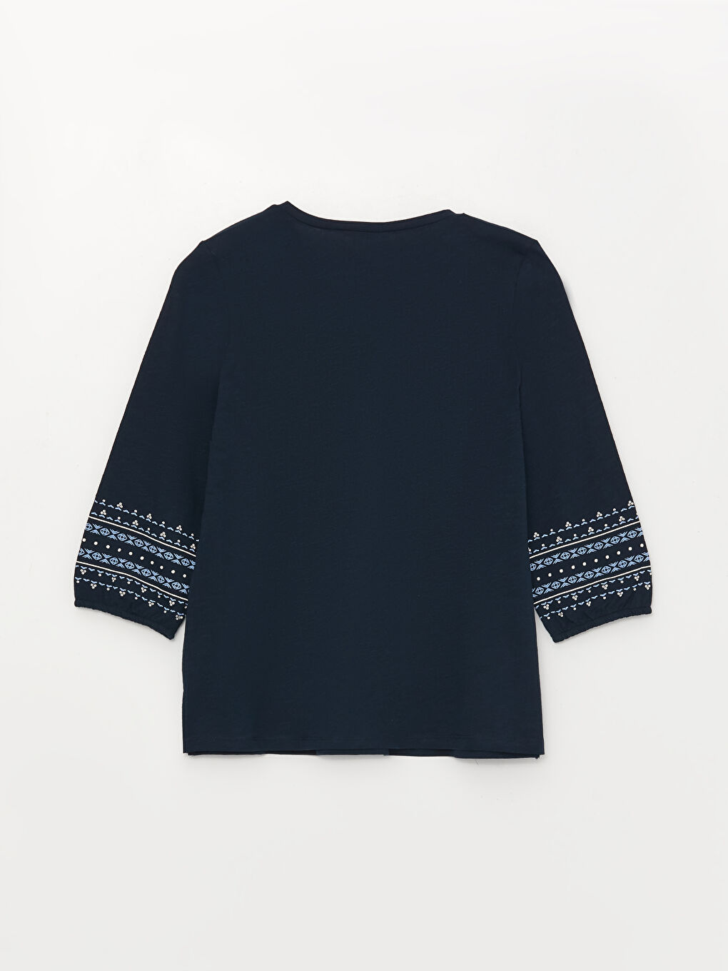 LCW Grace Tie Neck Embroidered Women's Blouse -S3HK59Z8-E1J