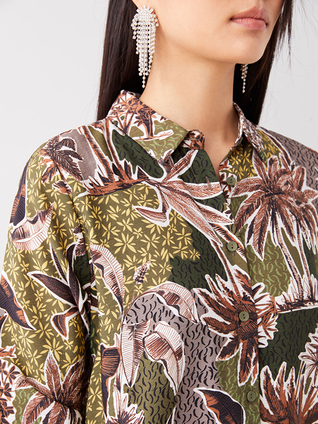 Tunică Cămașă pentru Femei cu Model-3