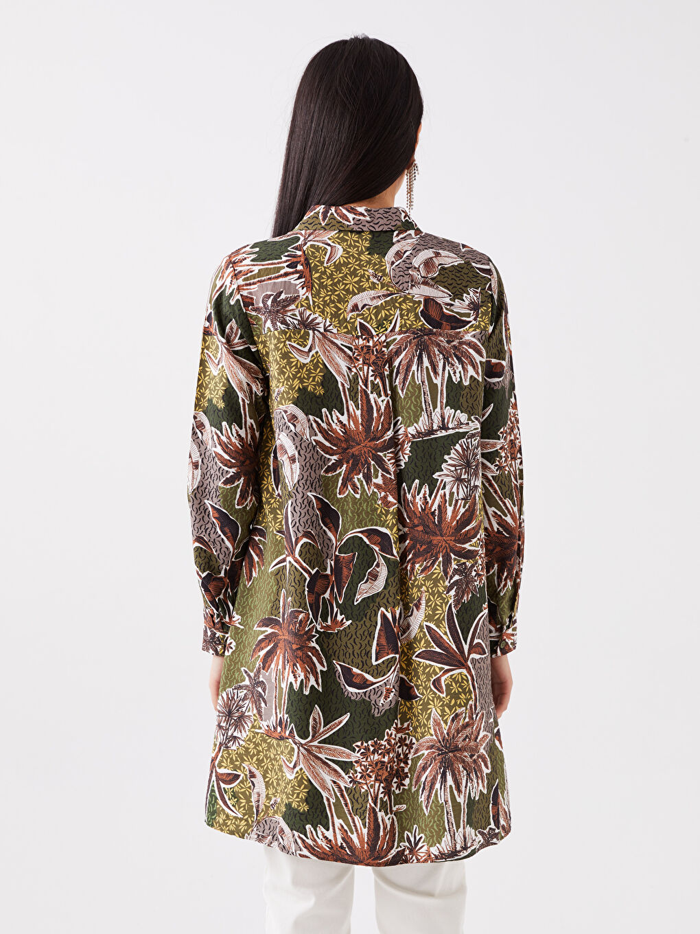 Tunică Cămașă pentru Femei cu Model-4