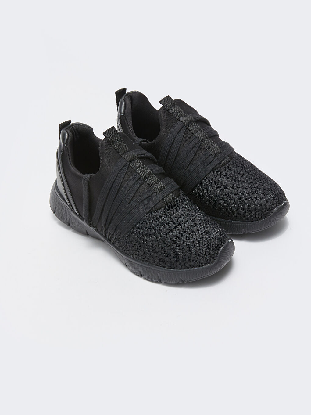 Siyah Kadın Triko Spor Ayakkabı
