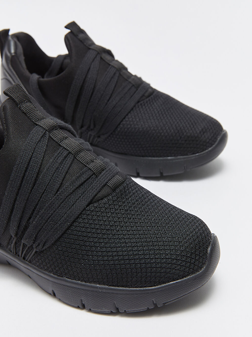 Siyah Kadın Triko Spor Ayakkabı-2