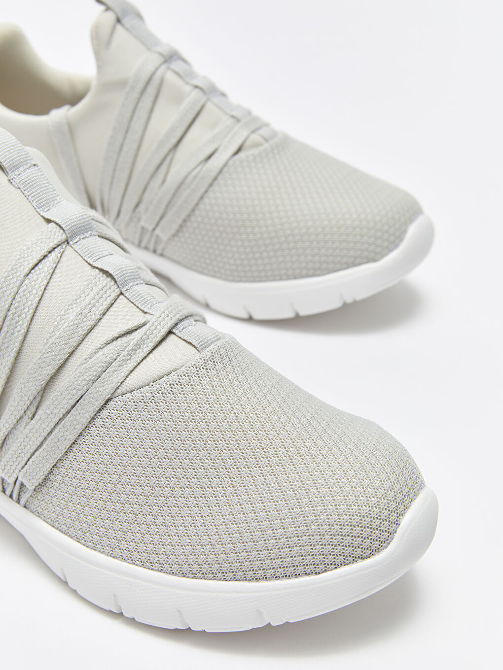 Gri Kadın Triko Spor Ayakkabı-2