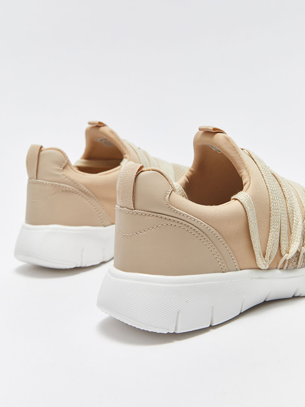 Bej Kadın Triko Spor Ayakkabı-4