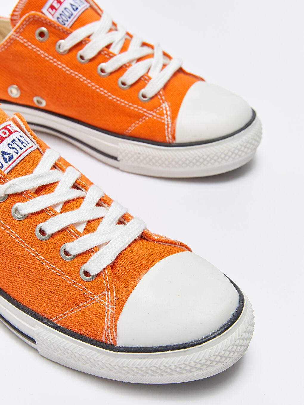 Turuncu Renk Bloklu Bağcıklı Kadın Ayakkabı-2