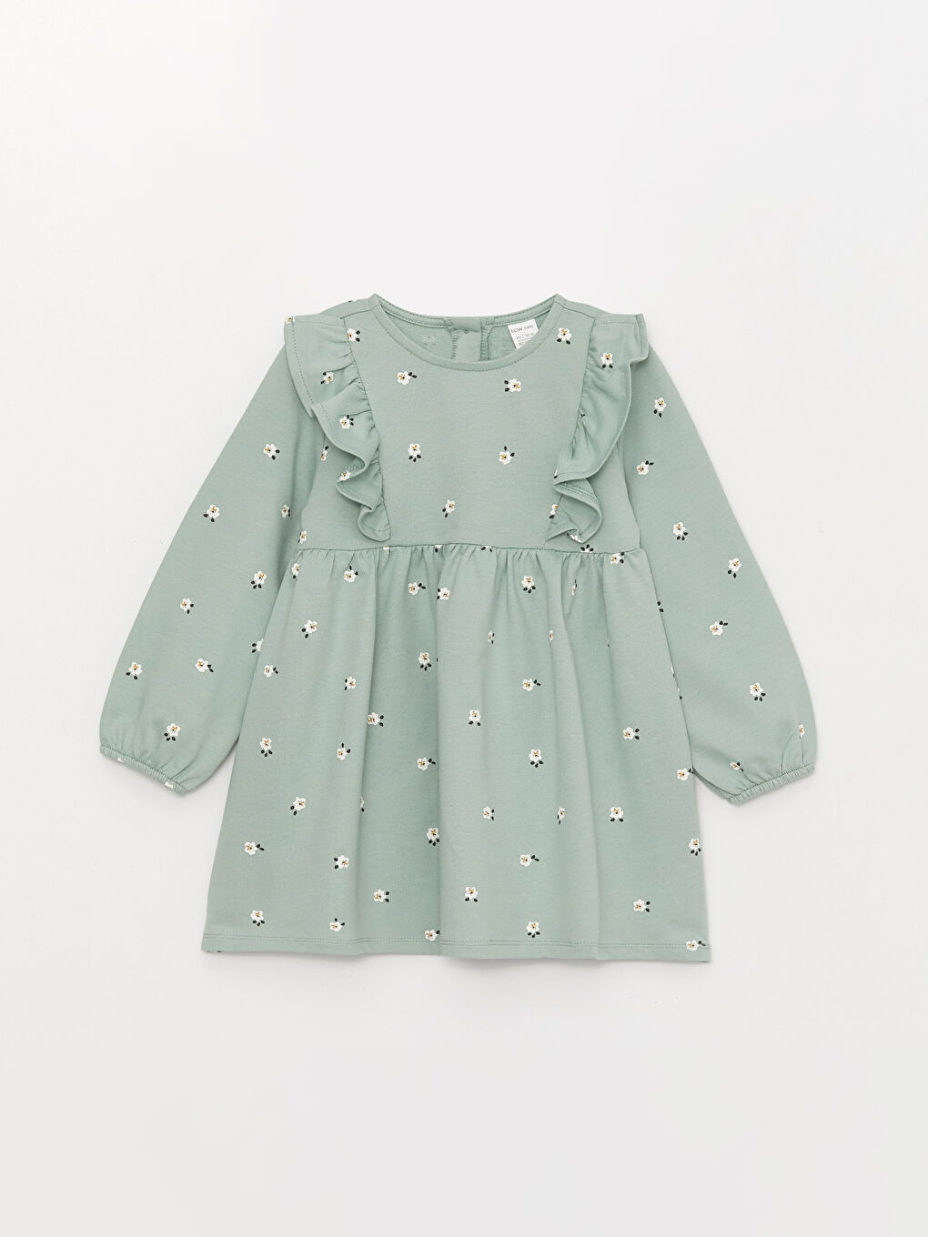 Rochie pentru Bebeluși Fete cu Mânecă Lungă și Model, Guler Rotund