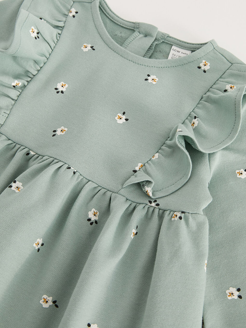 Rochie pentru Bebeluși Fete cu Mânecă Lungă și Model, Guler Rotund-2