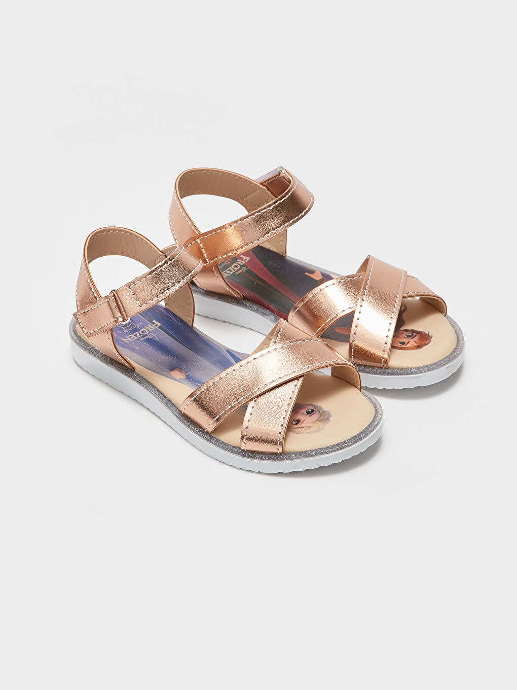 Frozen Printed Cross Band Girls' Sandals
