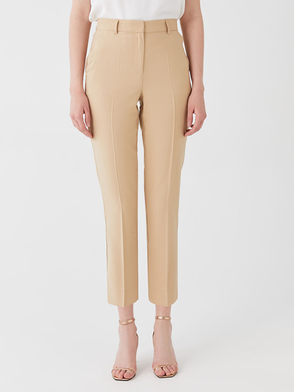 LCW Vision Visoki Struk Cigareta Ravne Ženske Pantalone -S3HL06Z8-GHQ
